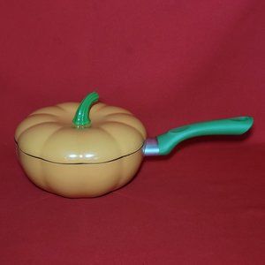 Nonstick Pumpkin Pan with Lid Aluminum Steel Saucepan Induction Cookware